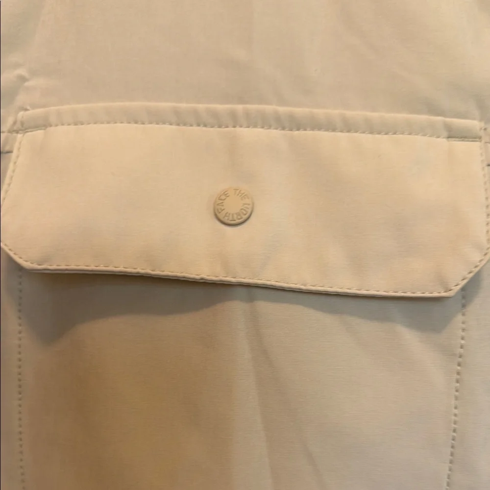 The North Face Tan Casual Button Down Shirt with Structured Design